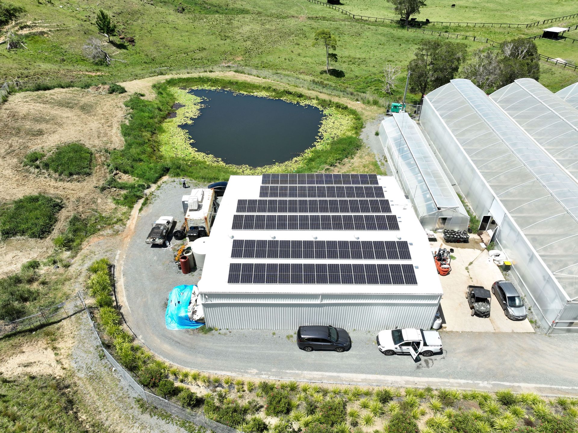 Commercial solar array on a rural Northern Rivers property