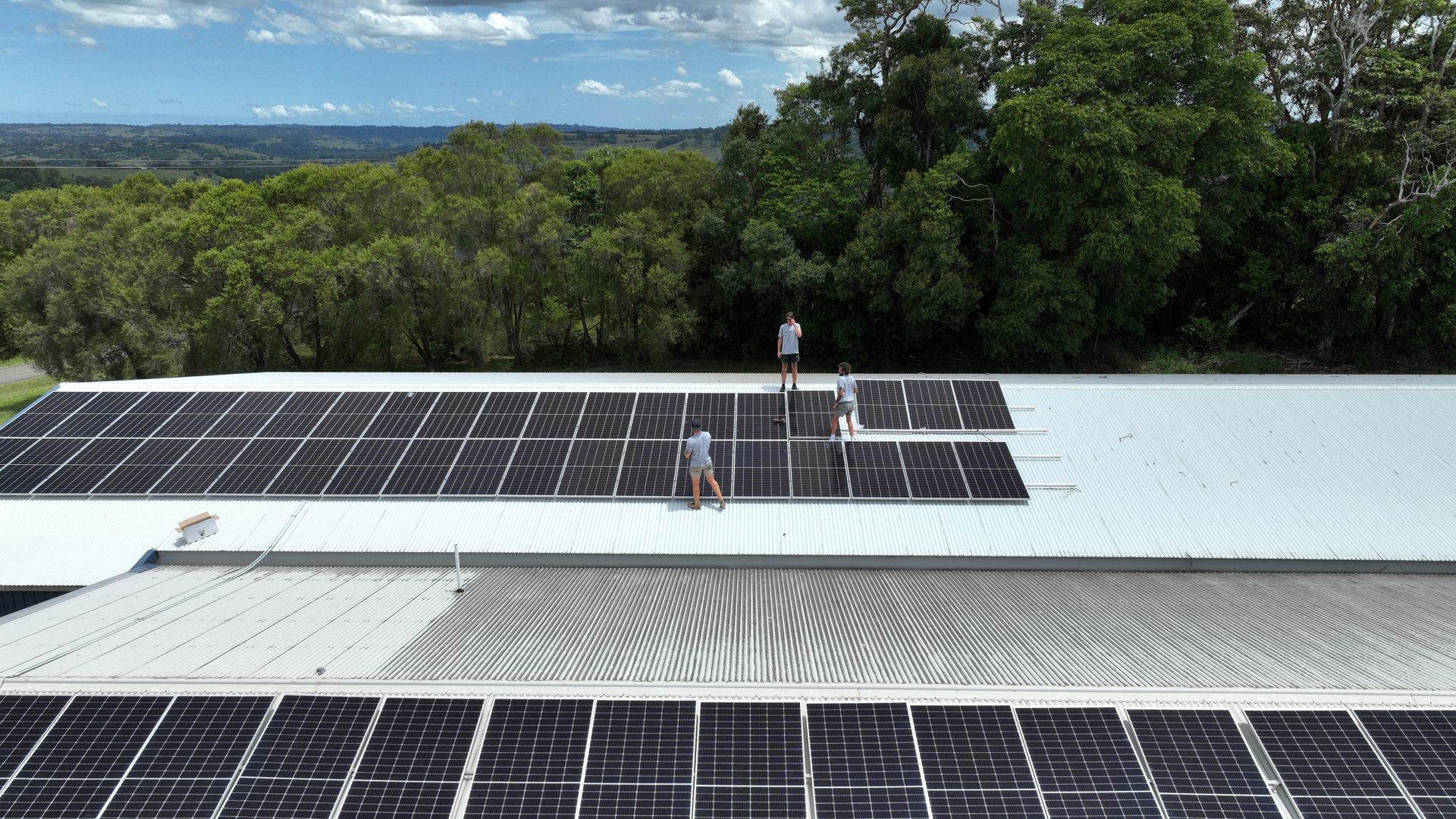 The ProSolar crew on site at a Dunoon installation