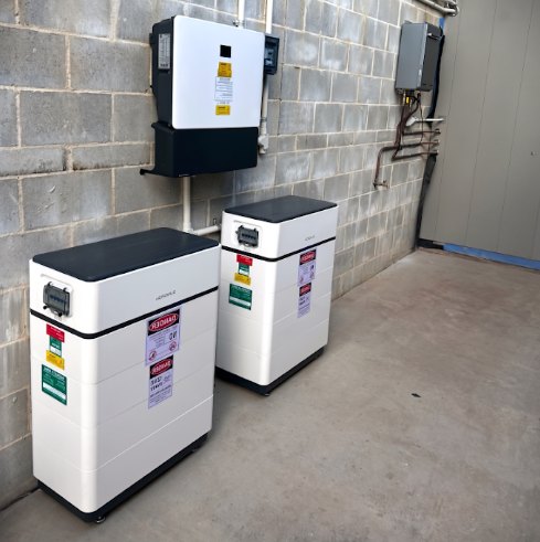 Sungrow inverter and two battery stacks installed by ProSolar Australia